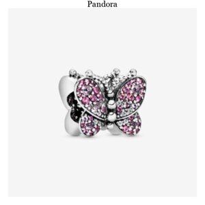 Pandora Pink Pav?? Butterfly Charm